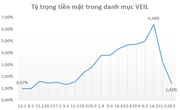 Tỷ trọng tiền mặt của VEIL Dragon Capital xuống mức thấp nhất kể từ khi “bệnh nhân Covid số 17” xuất hiện - Ảnh 1.