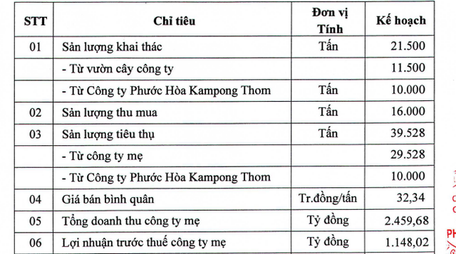 Công ty mẹ Cao su Phước Hòa ước lãi 1.148 tỷ đồng năm 2020 - Ảnh 3.