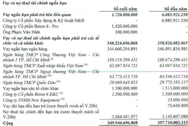 Beton 6 liên quan ông Trịnh Thanh Huy lãnh án phá sản: Vốn chủ 2019 âm hàng chục tỷ, kiểm toán từ chối đưa ra kết luận, tồn đọng hàng trăm tỷ nợ ngân hàng - Ảnh 2.