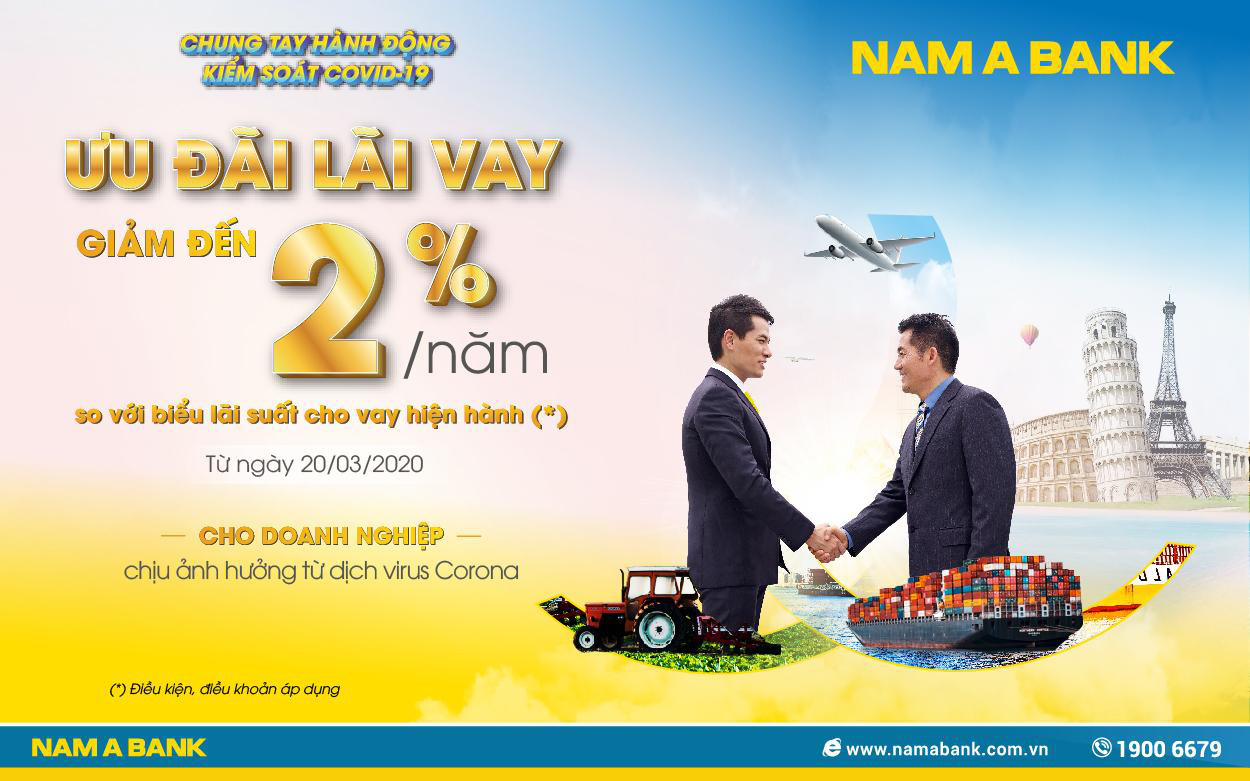 Nam A Bank tiếp tục ưu đãi lãi vay hỗ trợ khách hàng mùa dịch Covid-19