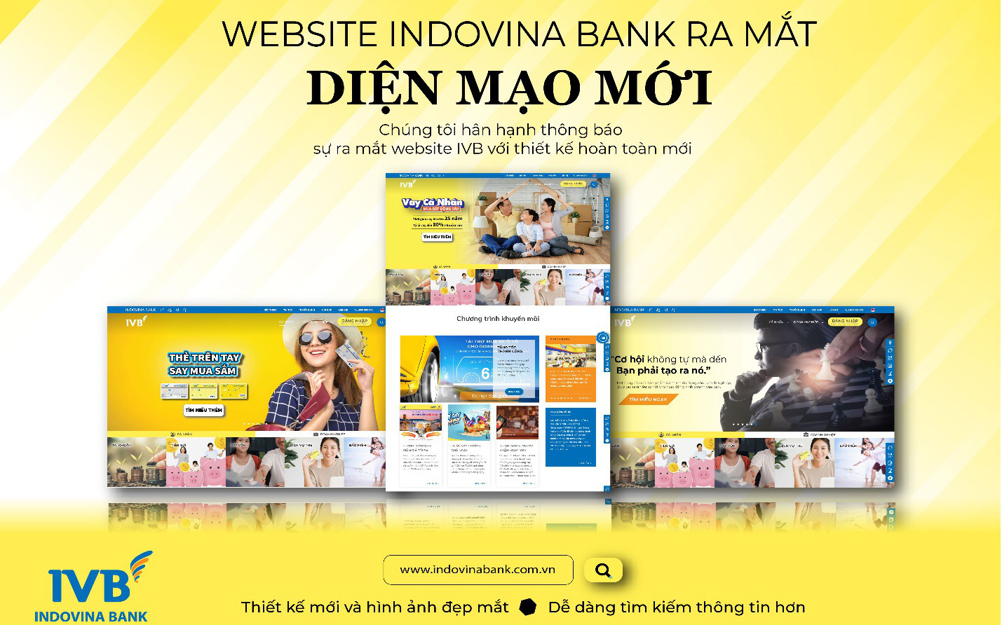 Indovina Bank ra mắt website và e-banking mới