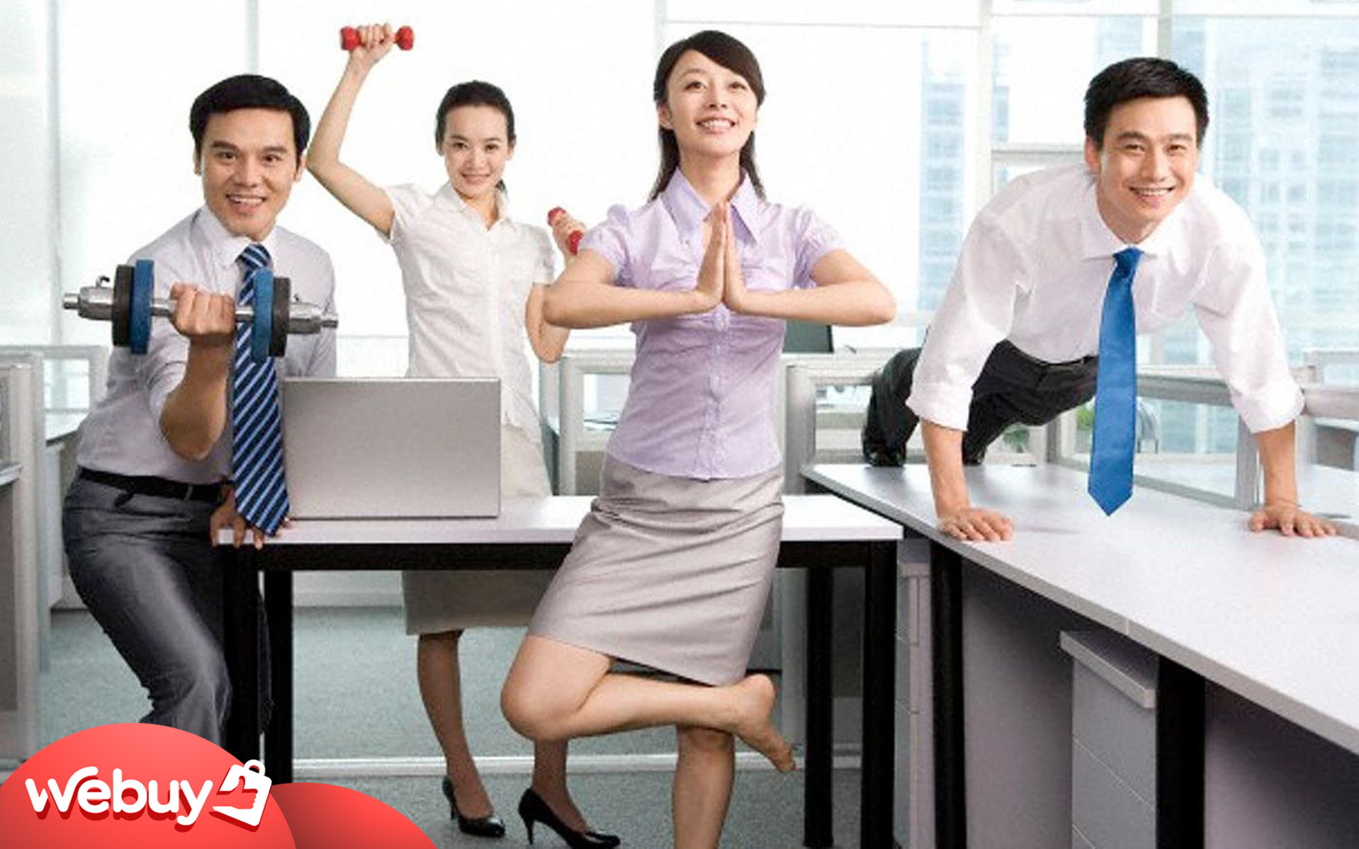 Loạt sản phẩm giúp dân văn phòng tập thể dục thể thao tại chỗ để tránh đau lưng, béo bụng