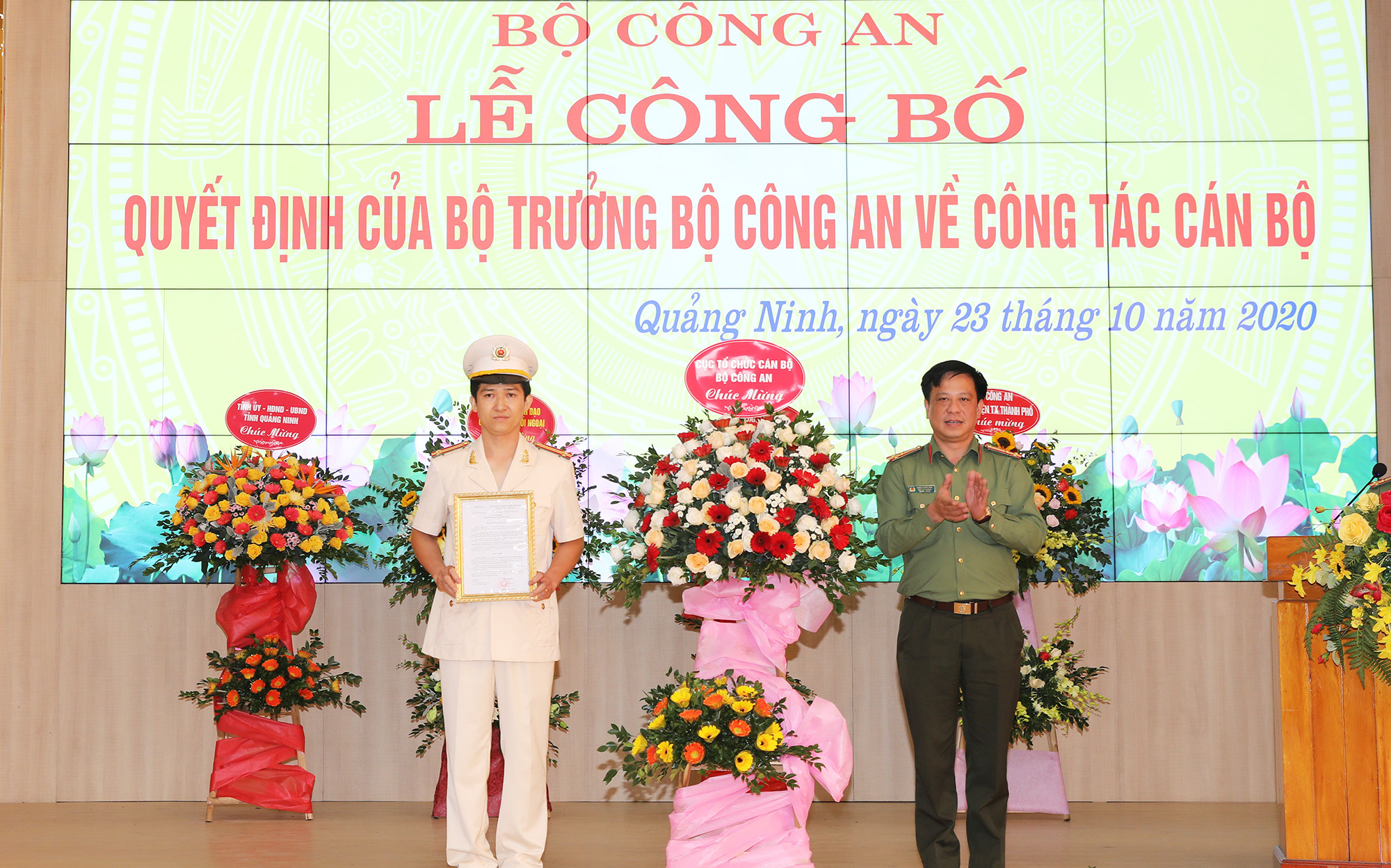 Trao Quyết định bổ nhiệm Phó Giám đốc Công an tỉnh Quảng Ninh