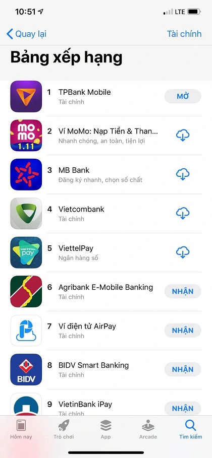 TPBank Mobile bất ngờ lọt top 1 ứng dụng tài chính ngân hàng được tải nhiều nhất tại Việt Nam - Ảnh 1.