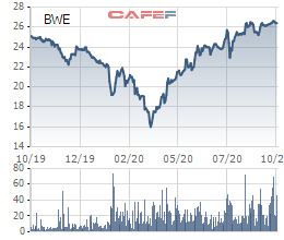 Đấu giá cổ phần Biwase: Có 17 nhà đầu tư đăng ký mua gần 34 triệu cổ phiếu BWE - Ảnh 1.