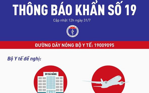 THÔNG BÁO KHẨN: Bộ Y tế tìm người trên chuyến bay Đà Nẵng - Hà Nội sáng 25/7