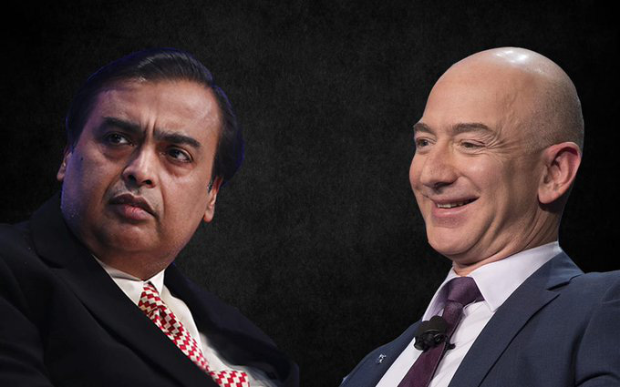 Tỷ phú giàu nhất châu Á đấu với tỷ phú giàu nhất thế giới: Ambani dự định bán 20 tỷ USD cổ phần cho Jeff Bezos