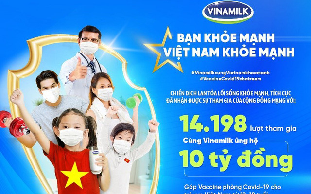 Vinamilk dẫn đầu top 10 Chiến dịch cộng đồng nổi bật nhất mạng xã hội tháng 9/2021