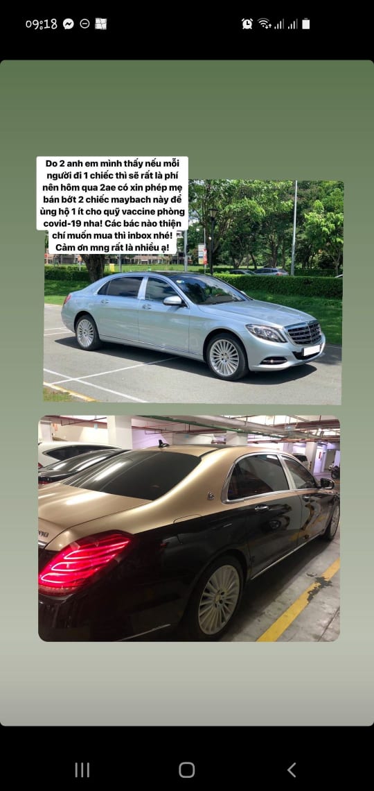 Rich kid Gia Kỳ rao bán 2 siêu xe Maybach tiền tỷ để ủng hộ một ít cho Quỹ vaccine phòng Covid-19 - Ảnh 1.