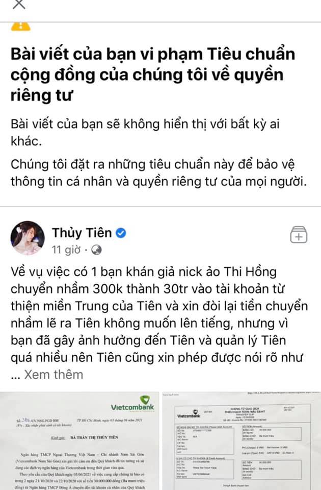 Thủy Tiên thừa nhận sai sót, xin lỗi và hứa sẽ chuyển lại về cho người đã nhầm 30 triệu VNĐ tiền ủng hộ - Ảnh 1.