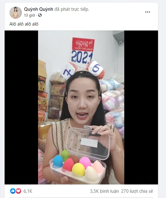 Bị đình chỉ vì bán nước hoa giả, vợ Lê Dương Bảo Lâm vẫn tiếp tục livestream bán hàng - Ảnh 1.