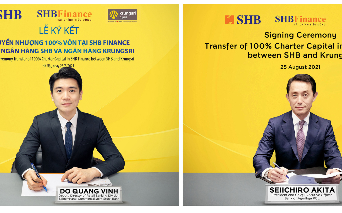 SHB sẽ chuyển nhượng 100% vốn tại công ty tài chính SHB Finance cho Krungsri của Thái Lan