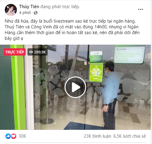 Vợ chồng Thủy Tiên - Công Vinh livestream công bố toàn bộ sao kê từ thiện: Gần nửa triệu người theo dõi rồi hụt hẫng hỏi Hết rồi sao? - Ảnh 1.