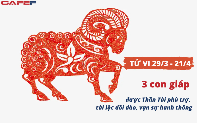 Tử vi 29/3 đến 21/4: 3 con giáp được Thần Tài phù trợ, tài lộc lên phơi phới, sự nghiệp thăng tiến ầm ấm nhưng vẫn phải chú ý một điều