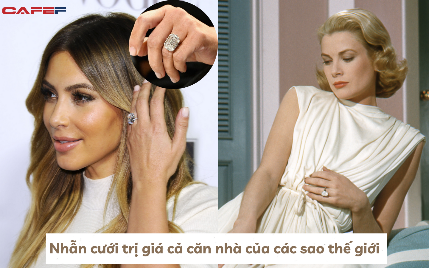 Những chiếc nhẫn đính hôn xa xỉ của giới siêu giàu thế giới: Tỷ phú Kim Kardashian đeo cả căn biệt thự 102 tỷ đồng trên tay vẫn thua xa một người