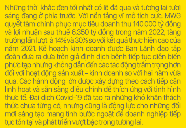 Chủ tịch MWG - ông Nguyễn Đức Tài: 2021 là một năm thách thức không thể nào quên, nhưng thời khắc đen tối nhất có lẽ đã qua! - Ảnh 1.