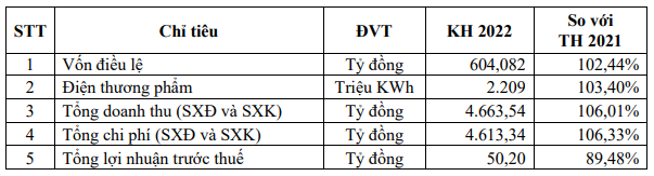 Điện Khánh Hòa (KHP) lên kế hoạch lợi nhuận đi lùi , dự chi cổ tức 5% cho năm 2022 - Ảnh 1.