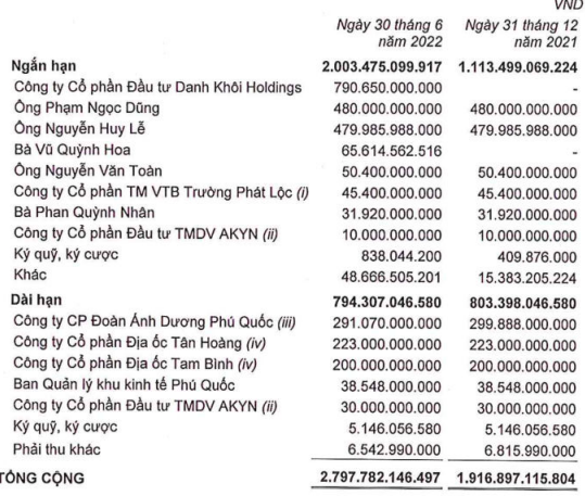 Phát Đạt (PDR) báo lãi quý 2/2022 tăng 63% lên 408 tỷ đồng, khoản phải thu với nhóm Danh Khôi Holdings tăng mạnh - Ảnh 3.