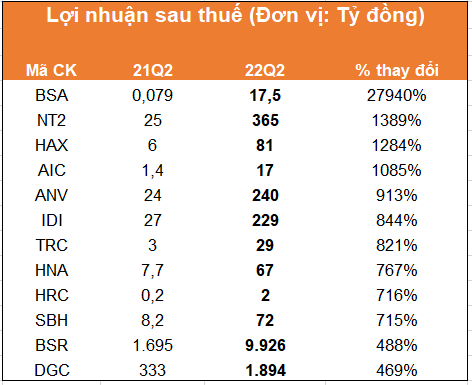 Nhiều doanh nghiệp tăng trưởng lợi nhuận cao trong quý 2, có doanh nghiệp tăng gấp 200 lần so với cùng kỳ - Ảnh 1.