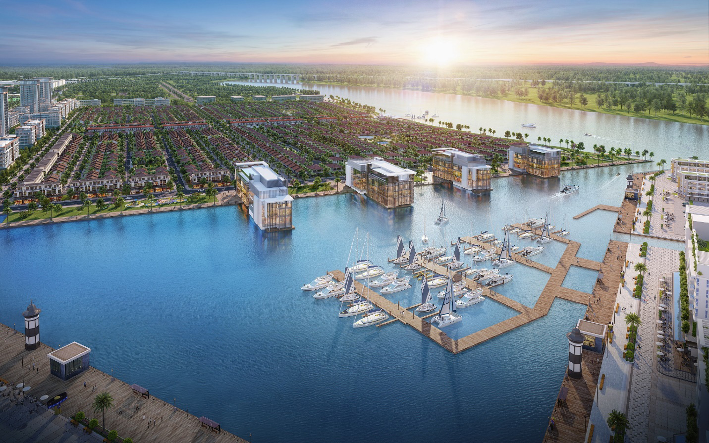 Aquaria – Phân khu thịnh vượng bên trong thành phố bên sông Waterpoint