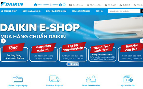 Daikin Việt Nam ra mắt trang thương mại điện tử chính hãng Daikin E-Shop