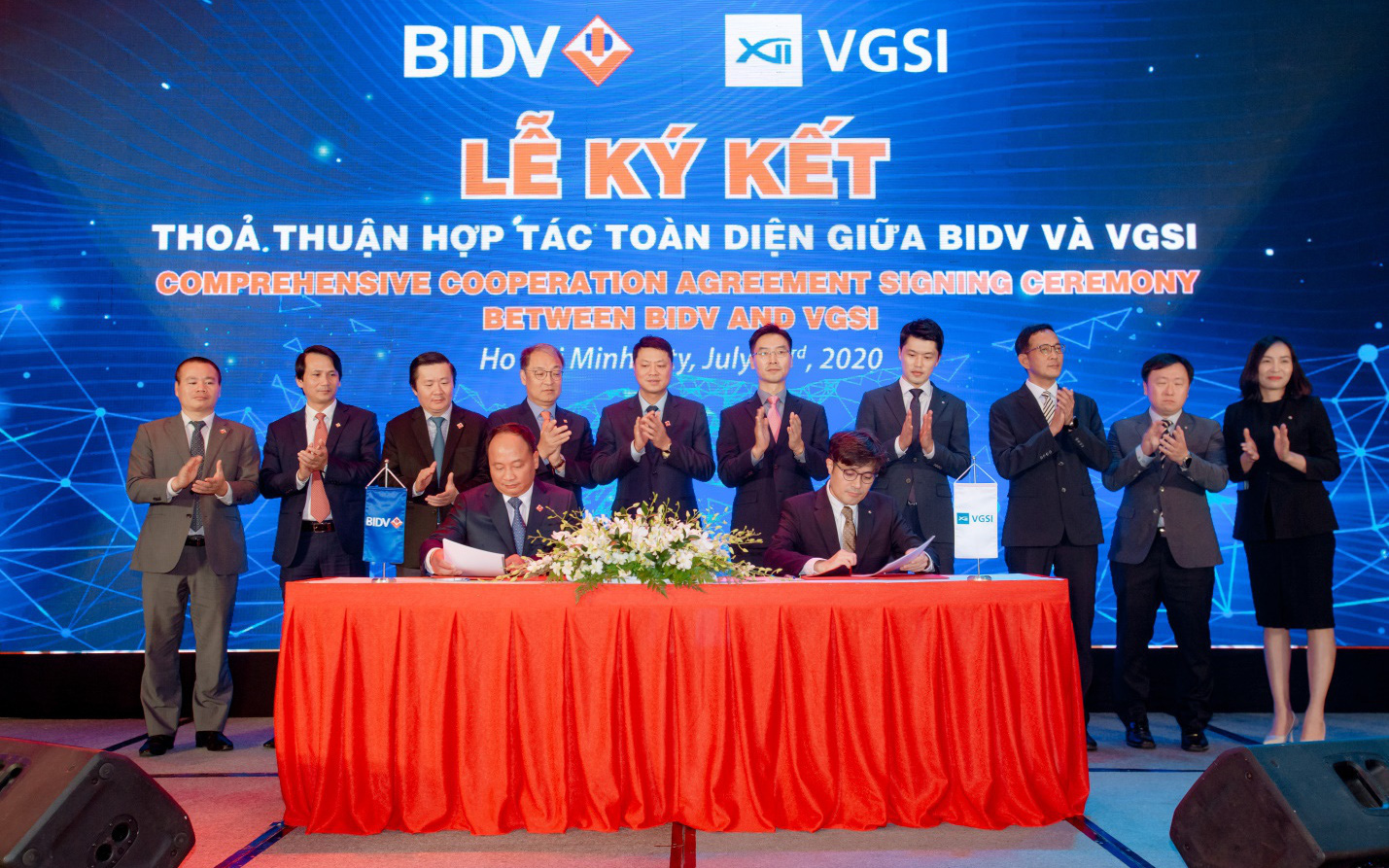 Lễ ký kết thỏa thuận hợp tác toàn diện giữa BIDV và VGSI