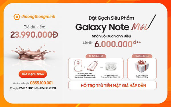 Nhận bộ quà 12 triệu khi đặt trước smartphone doanh nhân Galaxy Note20 Series