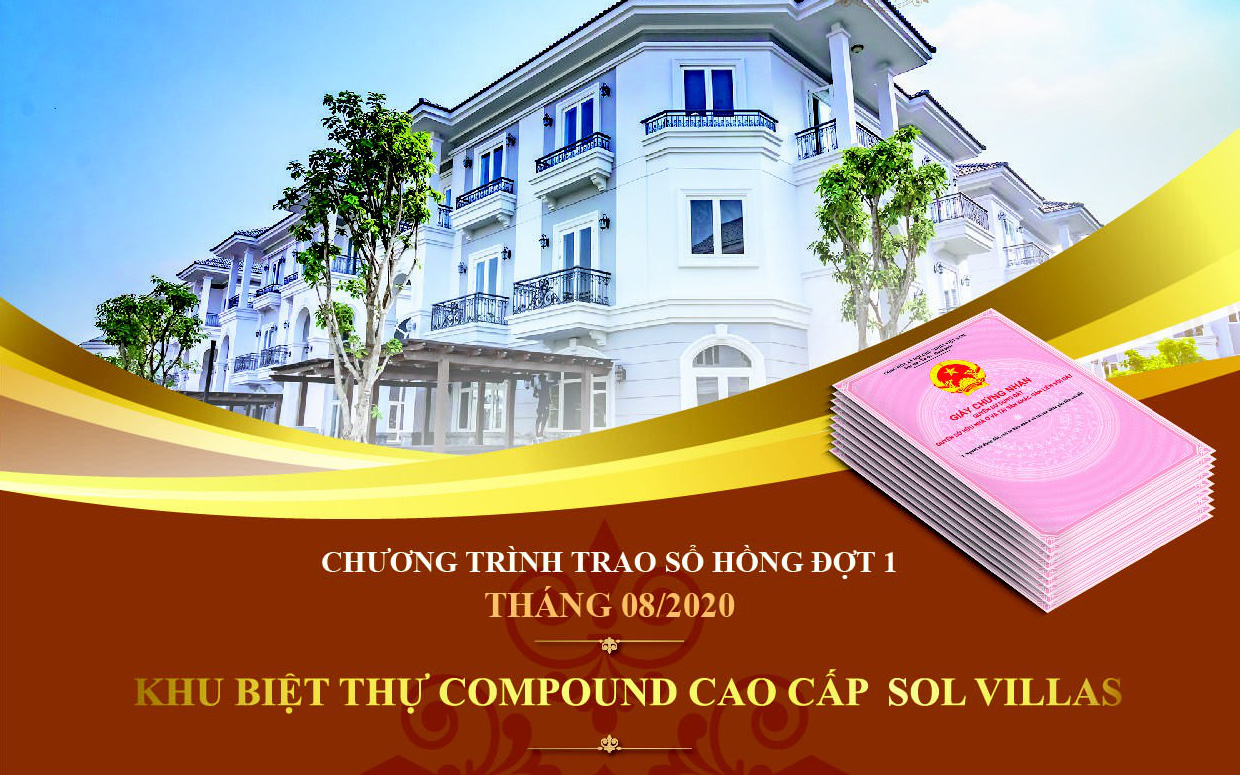 39 khách hàng đầu tiên nhận sổ hồng của khu biệt thự Compound cao cấp Sol Villas