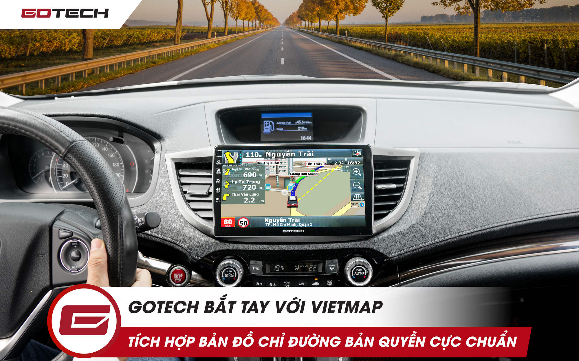 GOTECH bắt tay VietMap, tích hợp ứng dụng bản đồ chỉ đường bản quyền cực chuẩn