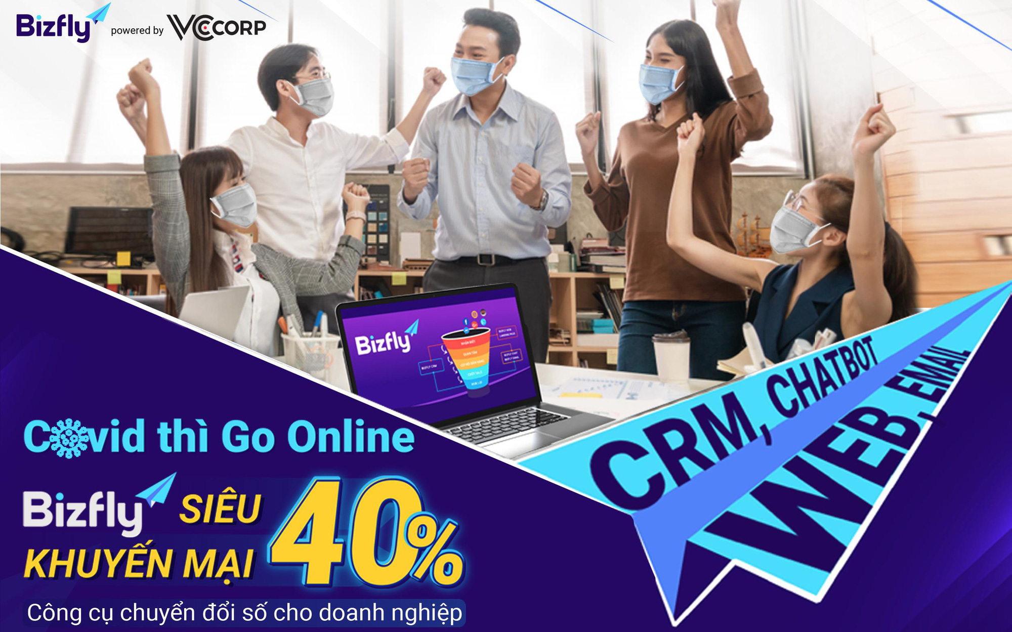 Covid thì Go Online: Bizfly siêu khuyến mại công cụ chuyển đổi số cho doanh nghiệp