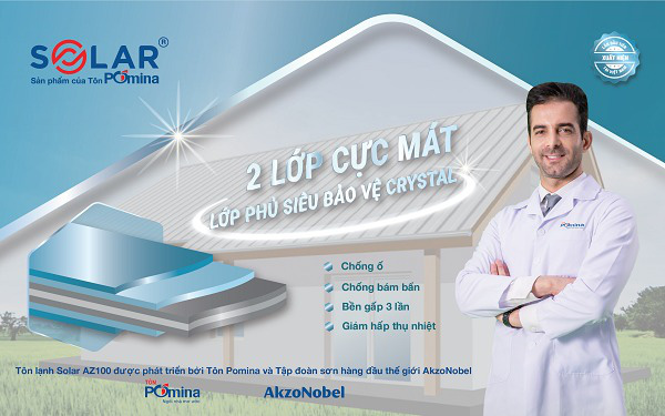 Tôn Pomina tạo bước đột phá với dòng Tôn lạnh Solar® thế hệ mới