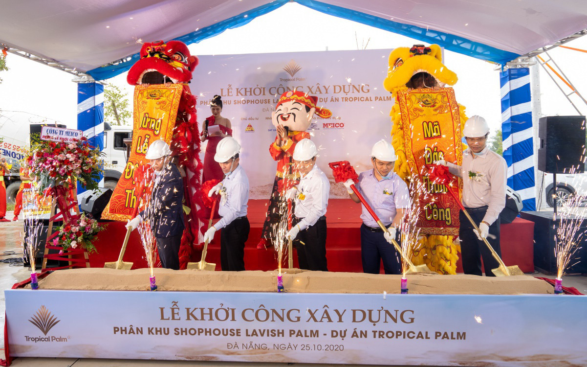 Đất Xanh Miền Trung khởi công phân khu Shophouse Lavish Palm thuộc dự án Tropical Palm