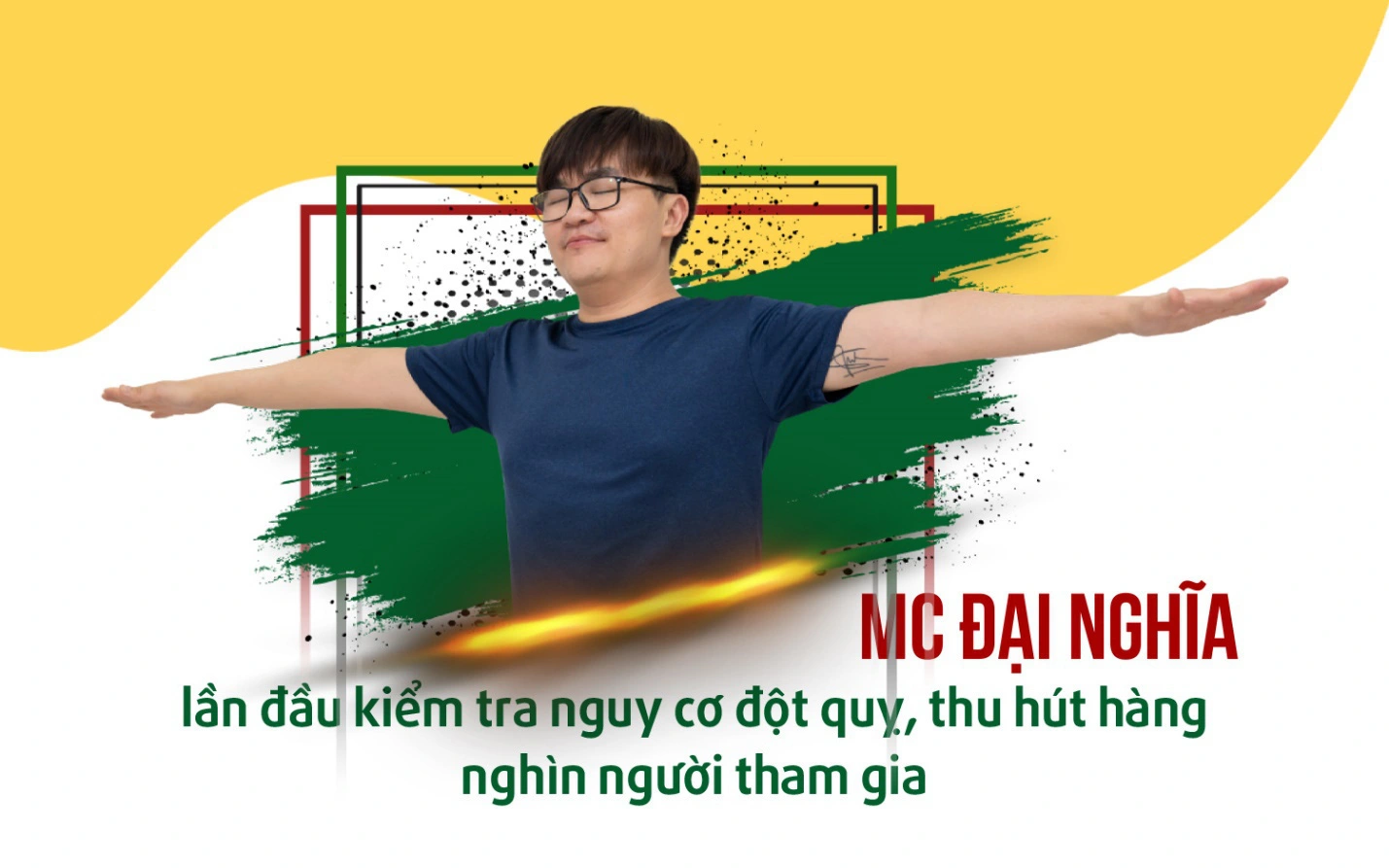 MC Đại Nghĩa lần đầu kiểm tra nguy cơ đột quỵ, thu hút hàng nghìn người tham gia