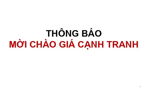 VietCredit thông báo mời chào giá cạnh tranh