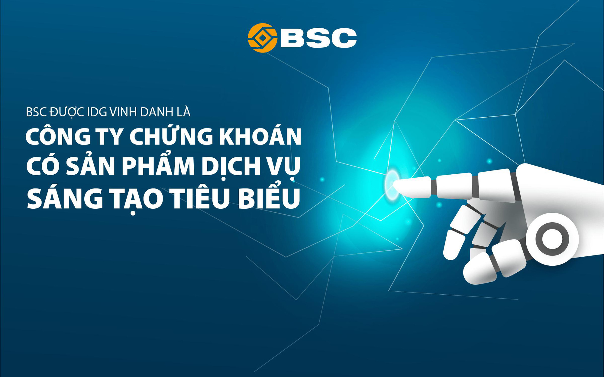 BSC nhận giải thưởng về sản phẩm dịch vụ sáng tạo