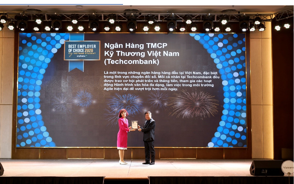 Techcombank lọt top 50 “Thương hiệu nhà tuyển dụng hấp dẫn nhất 2020” với sinh viên Việt Nam