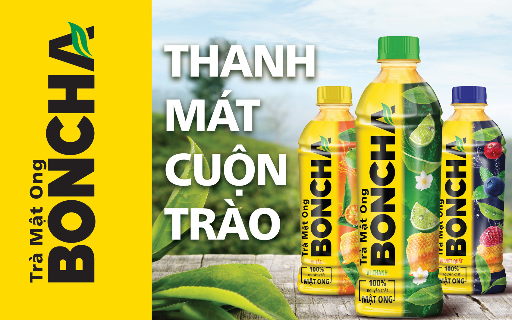 Chill tết thả ga với bộ ba Trà Mật Ong BONCHA thanh mát cuộn trào