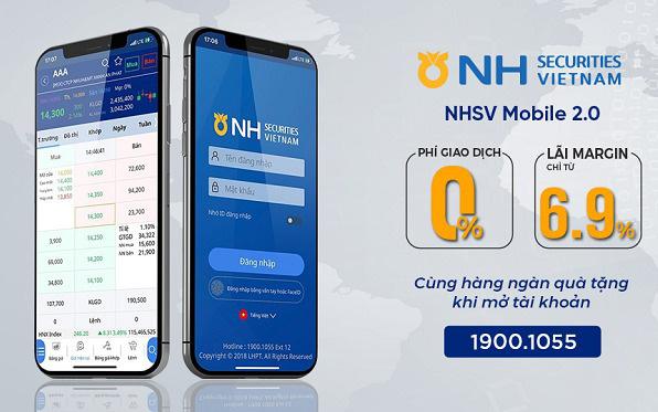 Chứng khoán NH Việt Nam ra mắt ứng dụng NHSV Mobile 2.0; miễn phí giao dịch, lãi margin từ 6.9%