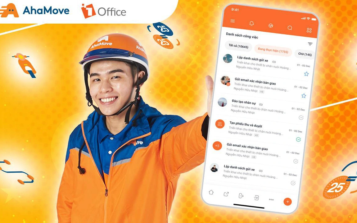 AhaMove lựa chọn 1Office đồng hành trong công cuộc chuyển đổi số nội bộ