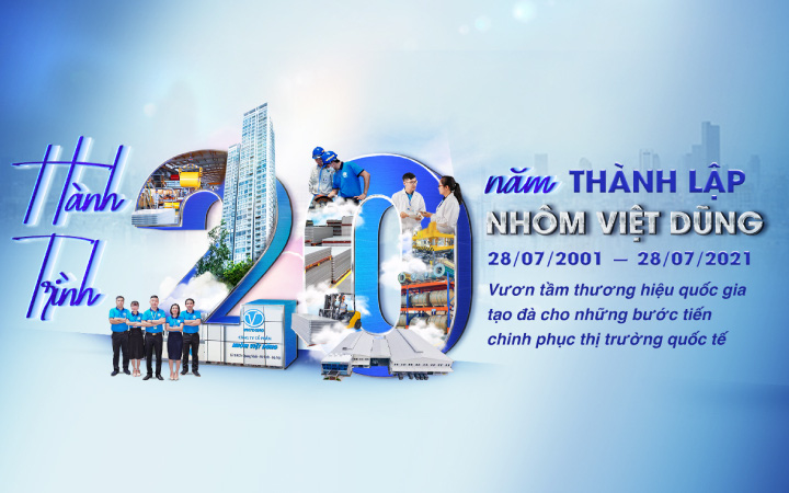 Nhôm Việt Dũng: Hành trình 20 năm vươn tầm Thương hiệu Quốc gia tạo đà cho những bước tiến chinh phục thị trường quốc tế