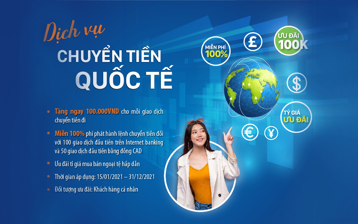 Nhiều ưu đãi hấp dẫn khi chuyển tiền quốc tế tại LienVietPostBank