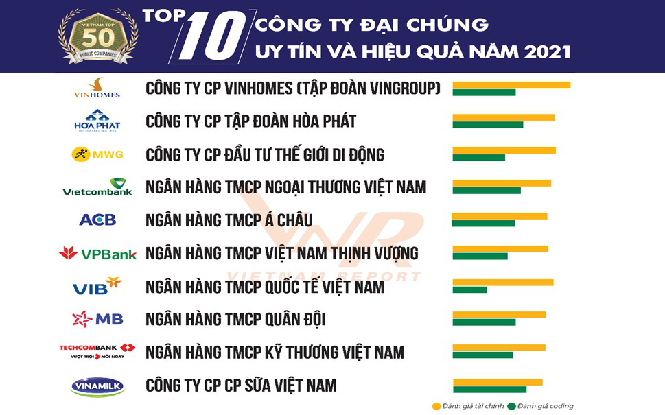 Top 10 công ty đại chúng uy tín & hiệu quả năm 2021 và kỳ vọng tăng trưởng của ngành dẫn đầu