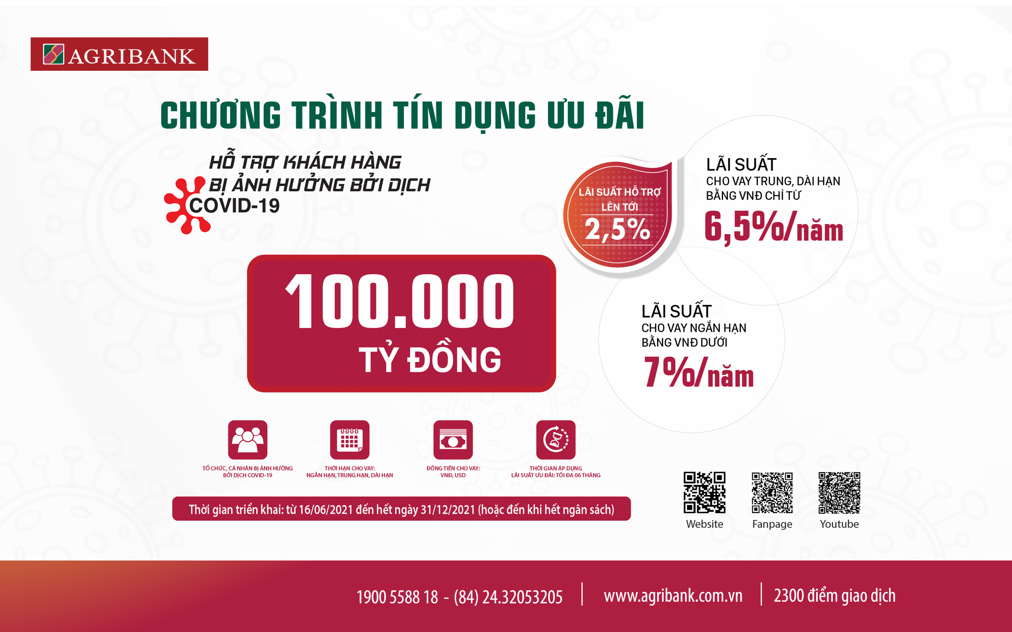 Agribank tăng gấp đôi quy mô gói tín dụng ưu đãi khách hàng bị ảnh hưởng bởi Covid-19