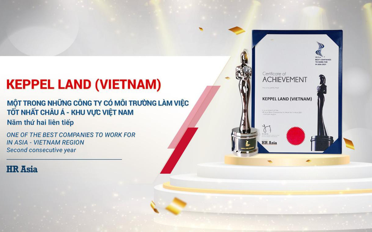 Keppel Land (Việt Nam) được công nhận là Nơi làm việc tốt nhất Châu Á