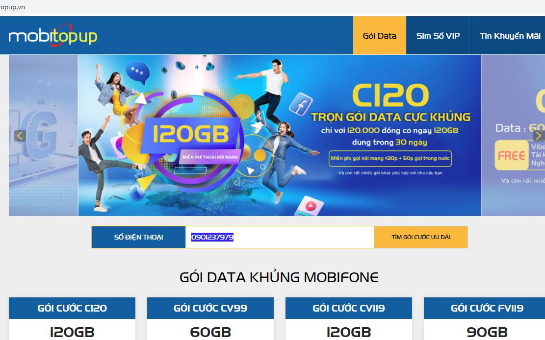 Mobitopup.vn - giải pháp tiện lợi cho khách hàng khi mua gói Data 4G của MobiFone