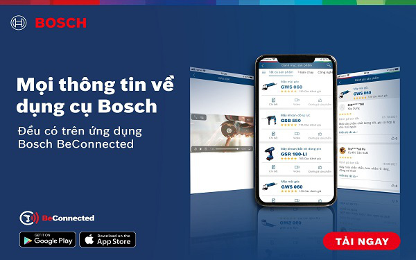 Kiểm tra nhanh sản phẩm Bosch thật-nhái qua ứng dụng BeConnected