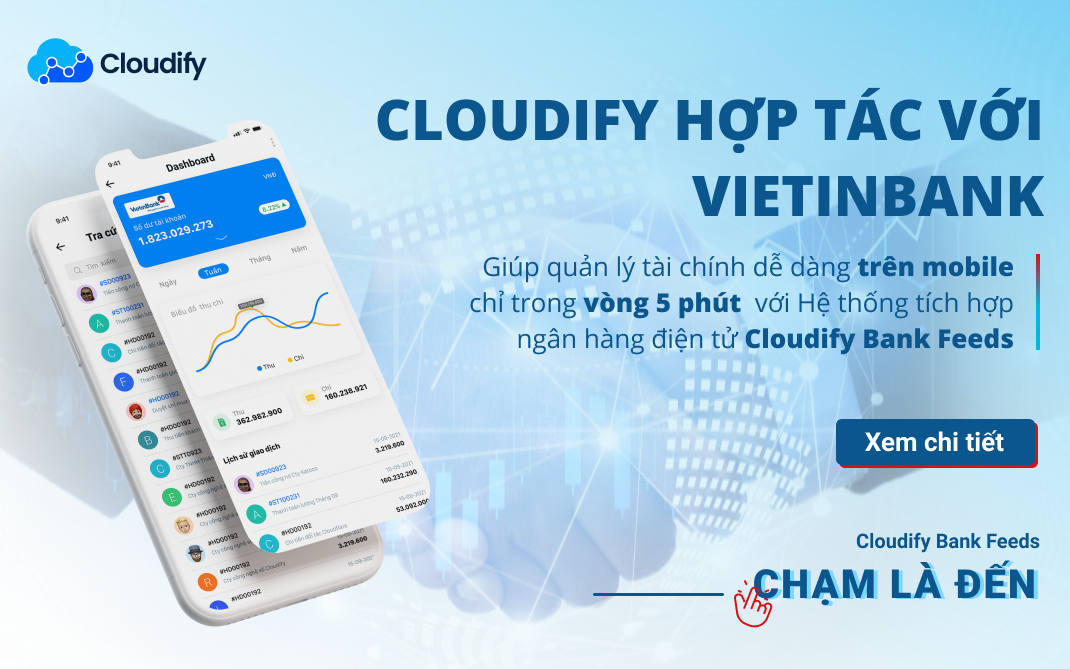 Cloudify hợp tác chiến lược với VietinBank ra mắt dịch vụ Bank Feeds