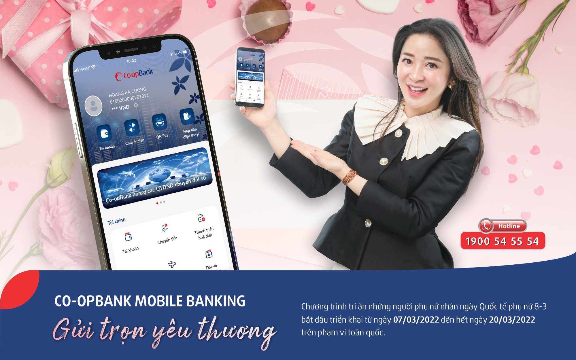 “Co-opBank Mobile Banking - Gửi trọn yêu thương” tới khách hàng nữ