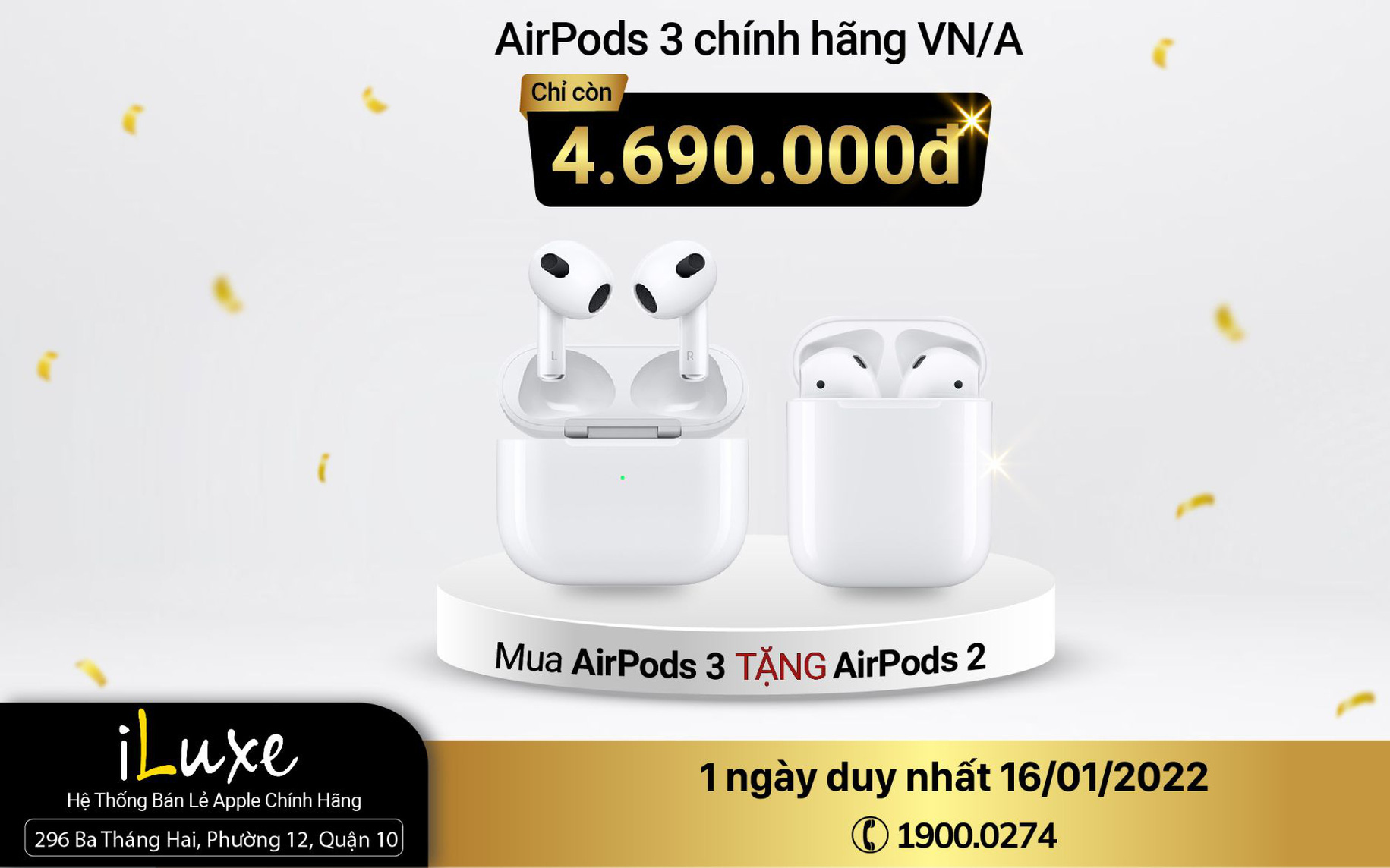 iLuxe khai trương, mua AirPods 3 tặng AirPods 2 cùng loạt ưu đãi hấp dẫn