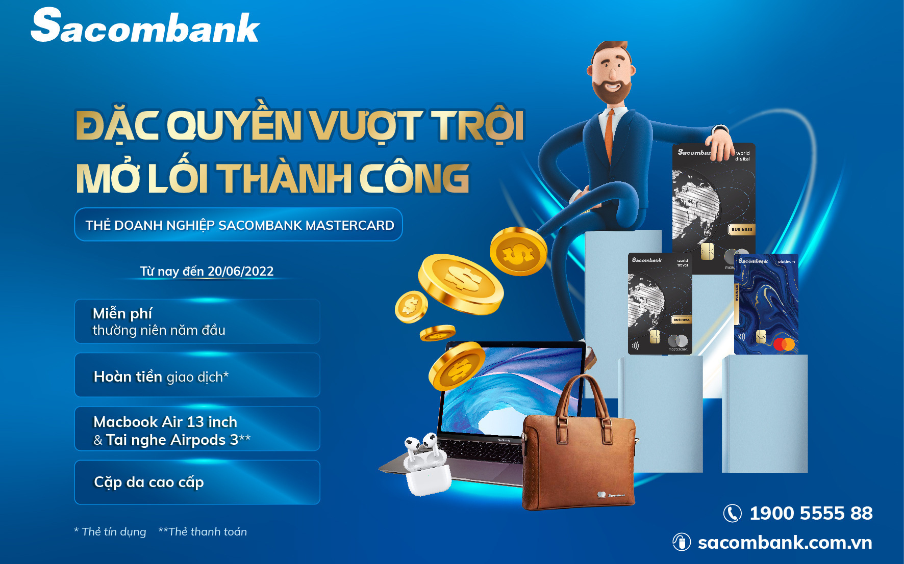 Thẻ doanh nghiệp Sacombank Mastercard tiên phong trên thị trường có gì khác biệt?